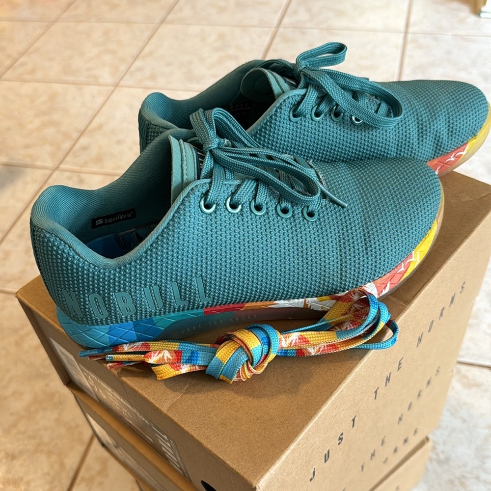 NOBULL Lagoon Sunrise 7.5 Women's Impact Athletic Training Shoe 👟